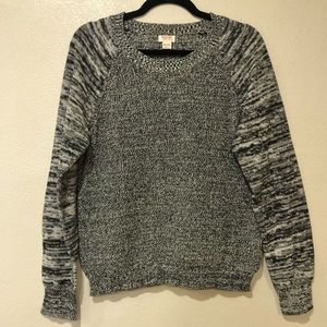 Black/Grey Mixed-Texture Sweater